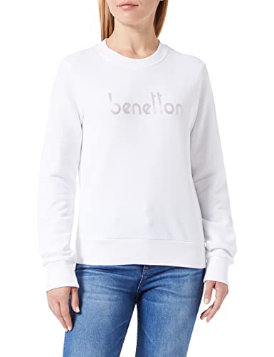 United Colors of Benetton Damska koszulka G/C M/L 3j68d100y bluza z kapturem, biały napis różowy 902, XS