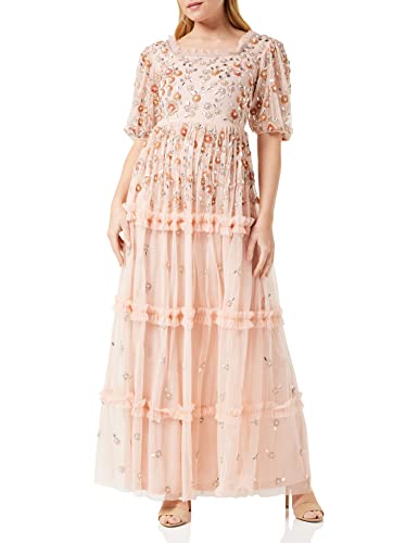 Frock and Frill Damska sukienka zdobiona specjalna okazja, róż, 10, 36