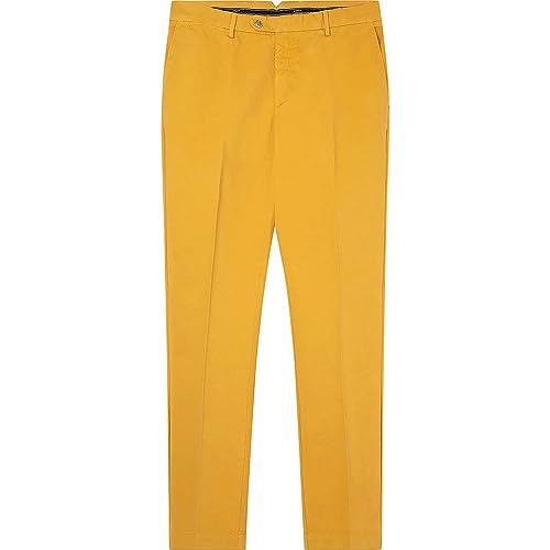 Hackett London Spodnie męskie C Chino Sanderson, Żółty (musztardowy), 30W / 32L