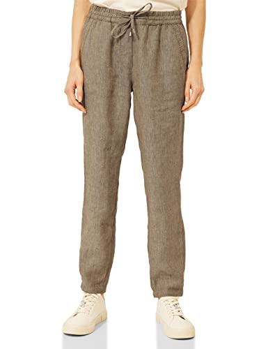 Cecil Damskie spodnie lniane B374803, tan Brown, W34/L28