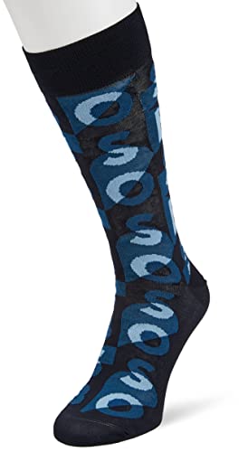BOSS Męskie skarpety Rs Geometric Mc, Dark Blue401, 39-42 EU