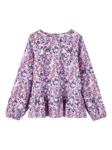 NAME IT Girl's NKFBODILA LS bluzka z długim rękawem, piaskowy verbena, 122/128, Sand Verbena, 122/128 cm