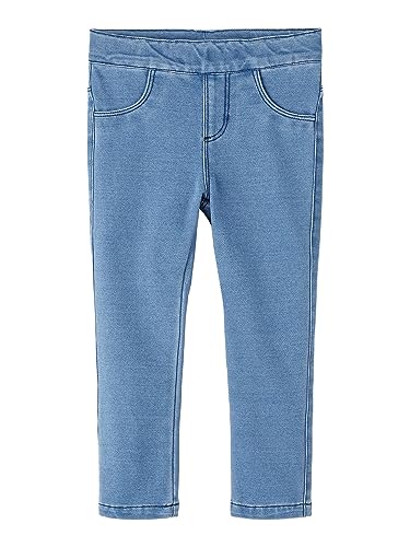 NAME IT Legginsy dziewczęce, niebieski (medium blue denim), 92 cm