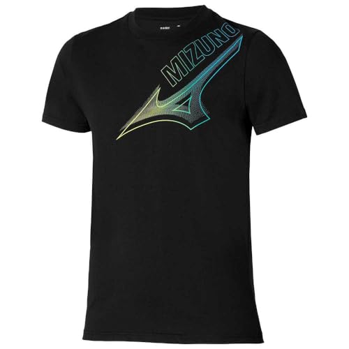 Mizuno Koszulka męska z grafiką, Czarny, S