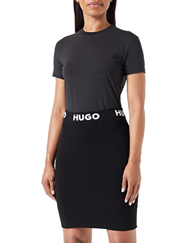 HUGO Damska koszulka Sarmola z dzianiny, czarny (Black1), XL