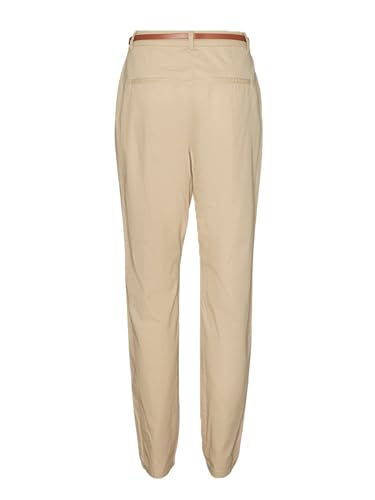 VERO MODA Damskie spodnie VMFLASHINO MR Regular Chino Pants, Irish Cream, XL/32, Irish Cream, 32W / 32L