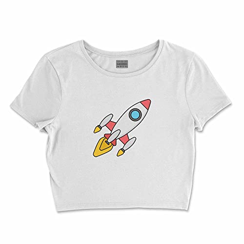 Bona Basics, Koszulka damska z nadrukiem cyfrowym,%100 bawełna, biała, casualowa, topy damskie, rozmiar: L, biały, L Krótki