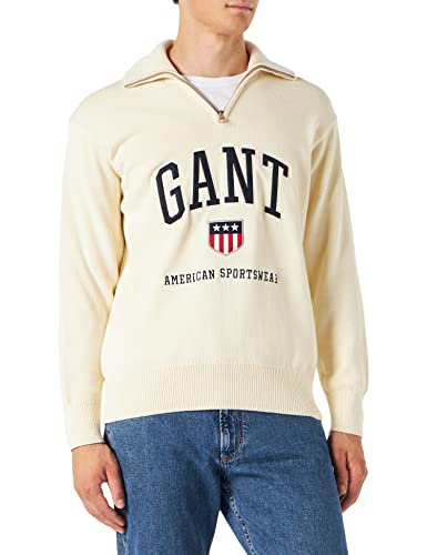 GANT Sweter męski, kremowy, 4XL