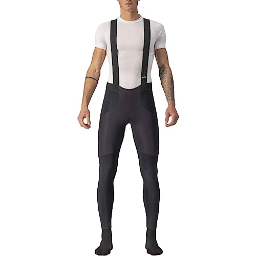 CASTELLI Surprise Ros Bibtight Legginsy, czarne i czerwone, L męskie, czarny, czerwony, L