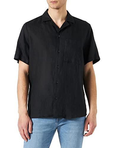 HUGO Męska koszula Ellino, czarna 1, XS, czarny (Black1), XS