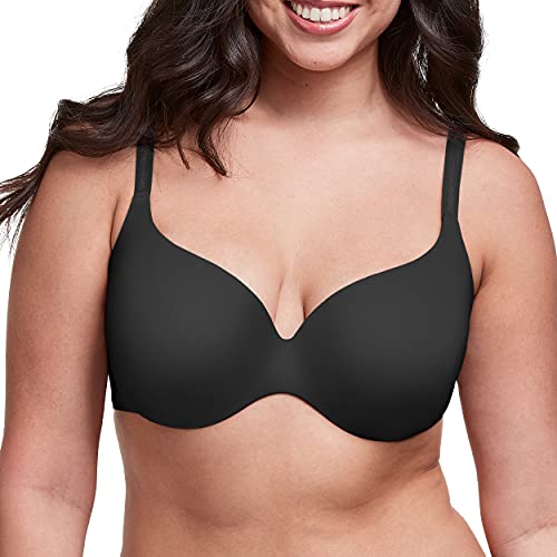 Maidenform Comfort Devotion Underwire Bra, wygodny biustonosz z No-Poke DreamWire, biustonosz z pełnym pokryciem, czarny, 85B
