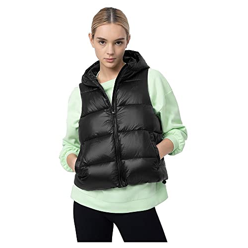 4F Kurtka damska w dół, DEEP BLACK, M