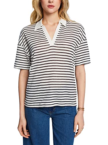 ESPRIT Collection Damska koszulka 043EO1K313, 001/BLACK, XXL, 001/Black, XXL