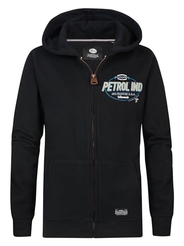 Petrol Industries Boys Sweater Hooded Zip Bluza dziecięca, Dark Black, 4 lat