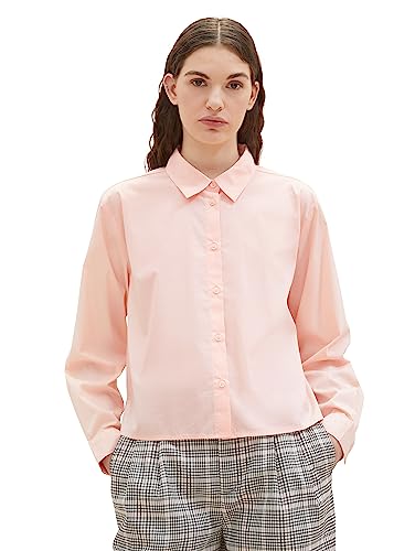 TOM TAILOR Denim Damska bluzka koszulowa Boxy Basic, 14557-light English Rose, XL