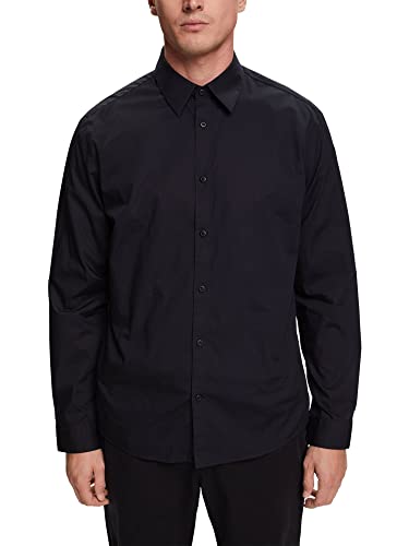 ESPRIT Collection Męska koszula 993EO2F301, 001/BLACK, standardowa, 001/Black, L