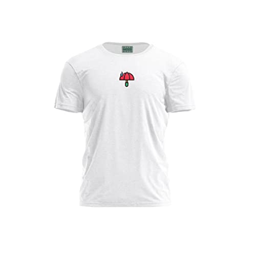 Bona Basics, Męski T-shirt z cyfrowym nadrukiem,% 100 bawełna, biały, na co dzień, męskie topy, rozmiar: S, biały, S