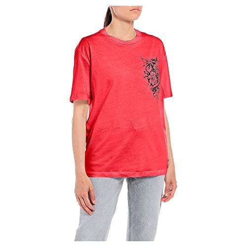 Replay Damska koszulka W3623E, 353 RED, XL, 353 czerwony, XL