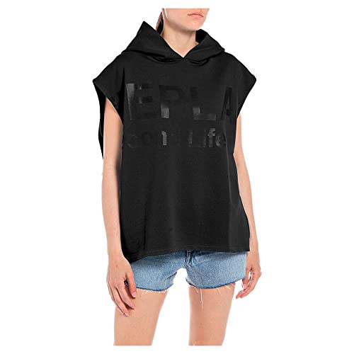 Replay Damski sweter W3635A, 098 czarny, S, 098 BLACK, S