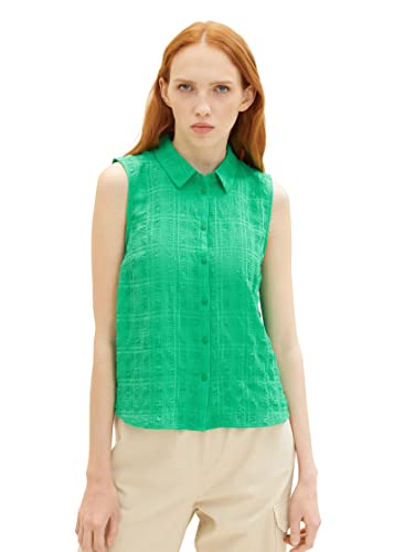 TOM TAILOR Denim Damska 1036845 bluzka, 17327-Vibrant Light Green, XL, 17327 - Vibrant Light Green