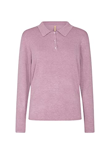 Soya Concept Sweter damski, Fioletowy melanż mgiełki, XS