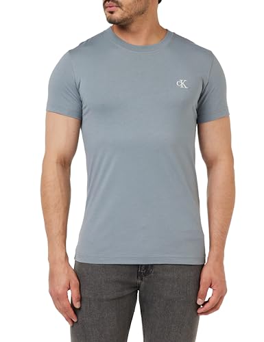 Calvin Klein Jeans Topy z dzianiny S/S, Szary (Overcast Grey), XXL