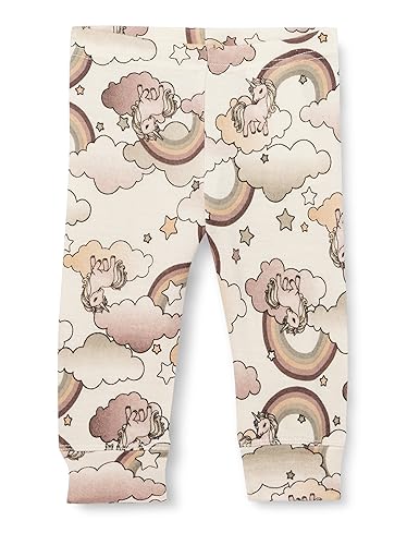 Bestseller A/S NBFWILLITUS Wool XXIII legginsy, Moonbeam/AOP:AOP, 74, Moonbeam/Aop: aop, 74 cm