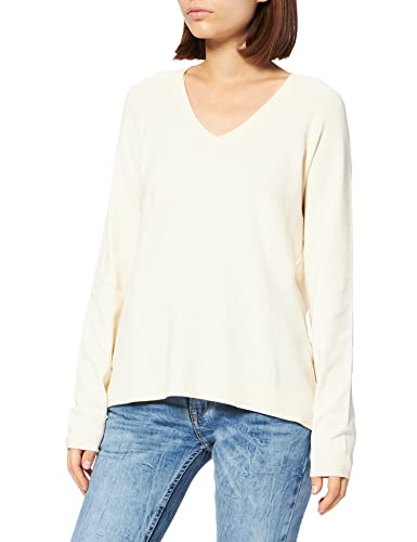 Peppercorn Damski sweter z dekoltem w serek, Krem Seedpearl, L