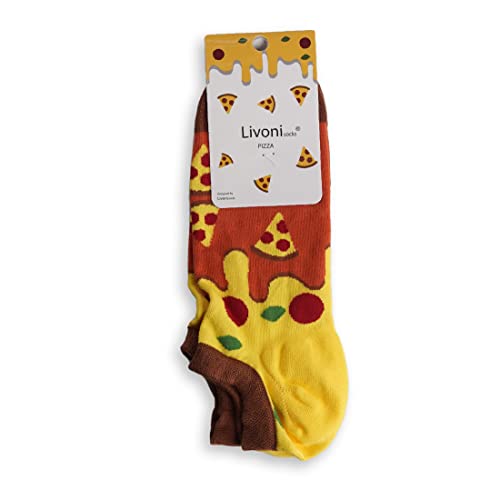 Livoni Pizza Slice-Low Socks 39-42, wielokolorowe, M, wielobarwny
