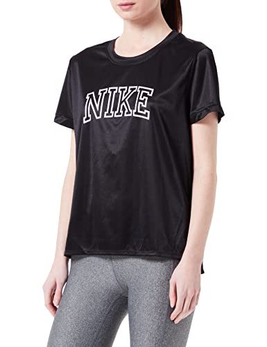 Nike Damska tunika do karmienia w Nk Df Swoosh Run Ss Top, czarny/bia?y/bia?y, L