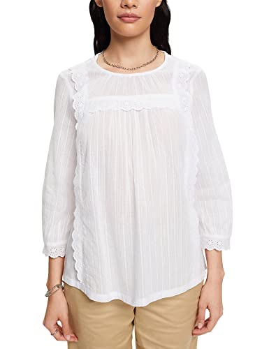 ESPRIT Damska 993EE1F309 bluzka, 100/WHITE, XS, 100 / biały, XS