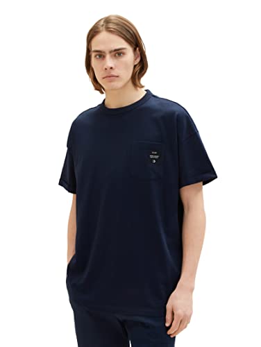 TOM TAILOR Denim Koszulka męska 1036978, 10668-Sky Captain Blue, M, 10668 - Sky Captain Blue, M