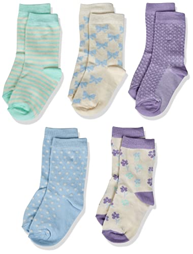 MINYMO Unisex dziecięce skarpety z wzorem (5 sztuk), lawenda, 35 8