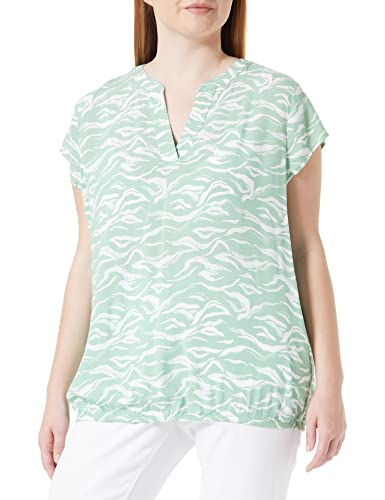 TOM TAILOR Damski Bluzka 1035245, 31574 - Green Small Wavy Design, 44
