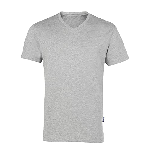 HRM Męska Luxury V-Neck Tee I Premium T-Shirt męski dekolt w serek ze 100% bawełny ekologicznej I Basic T-shirt nadaje się do prania w temperaturze do 60°C I wysokiej jakości i ekologiczna odzież