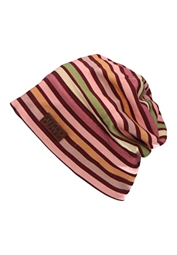 Sterntaler Dziewczęca czapka Slouch-Beanie w paski, Rosa, 51 cm
