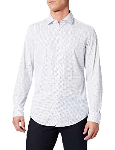 Seidensticker Męska koszula biznesowa Seidensticker – bez prasowania o wąskim kroju – slim – długi rękaw – kołnierz kent – mieszanka syntetyków, jasnoniebieski, 41