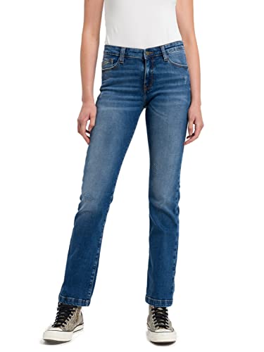 Cross Jeansy damskie Lauren Jeans, Mid Blue Scratched, normalne, Mid Blue Scratched, 33W / 36L