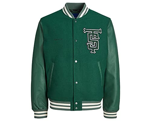JACK & JONES Męska kurtka bomber Jorcollege Sn bomber, Zielona wędrówka, XXL