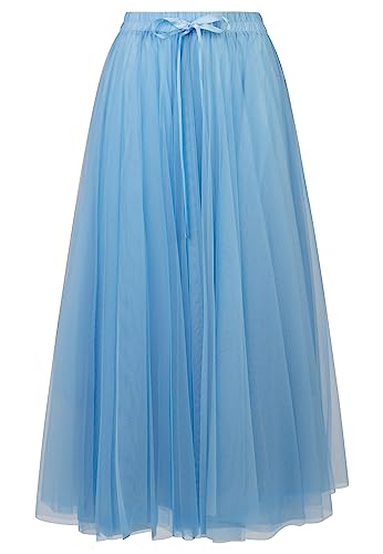 Kraimod Spódnica tiulowa z satynową kokardką, niebieski (Sky Blue), 34