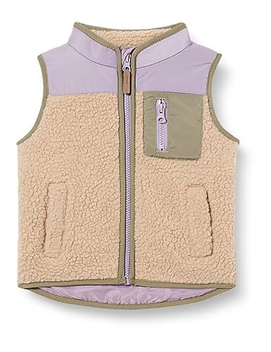 NAME IT Uniseks NKNMALL Teddy Vest Kamizelka, Humus, 122, Humus, 122