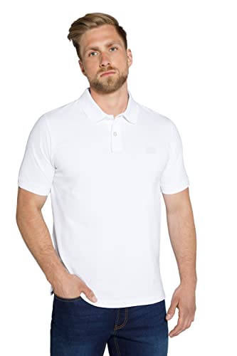 STHUGE Męska koszulka polo 1/2 z bawełny piquee 797488, White Out, XL