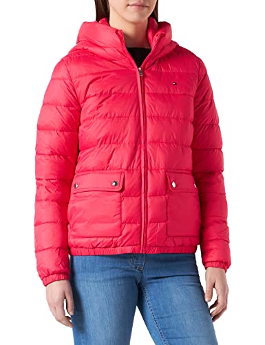 Tommy Hilfiger Damska kurtka z kapturem z izolacją, Pink Splendor, XXS