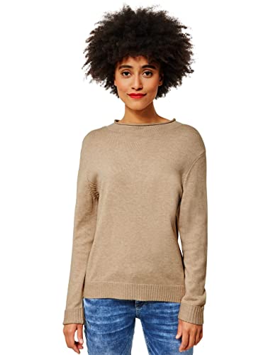 Street One Damski sweter z dzianiny (4 sztuki), Buff Sand Melange, 46