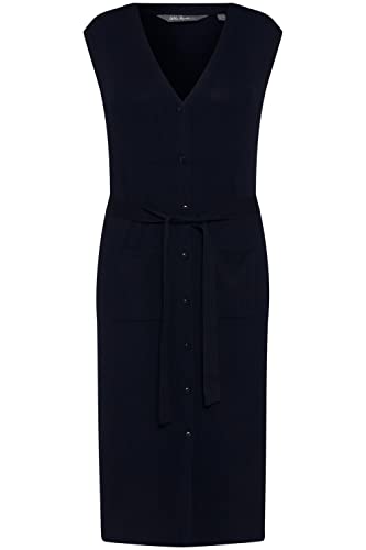 Ulla Popken Damska kamizelka dzianinowa długa kardigan, ciemny morski, 62-64