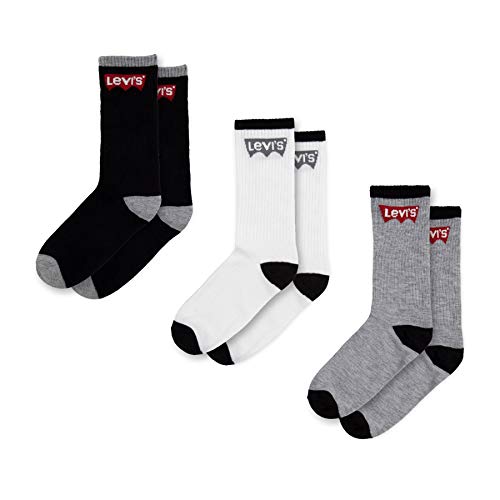 Levi's Kids BATWING REGULAR CUT 3PK 0079 skarpety - chłopięce czarne 7-9 lat