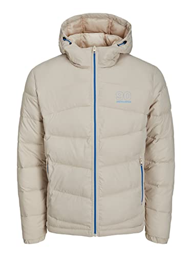 JACK & JONES Męska kurtka pikowana Jjglobus Light Puffer, Moonbeam, XL