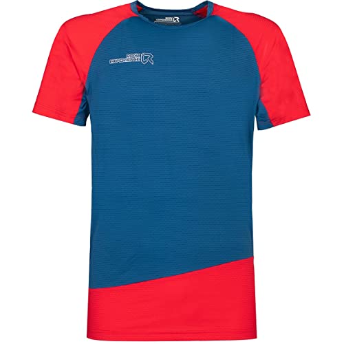 Rock Experience Merlin SS koszulka męska, 1484 Maroccan Blue+0755 High Risk Red, 3XL