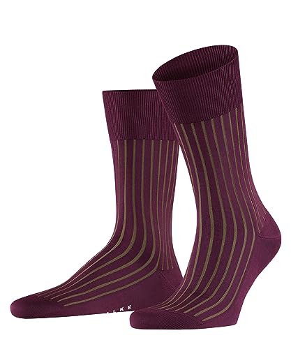 FALKE Mężczyźni Shadow M SO Bawełna z wzorem 1 Para, Czerwony (Red Plum 8236), 43-44