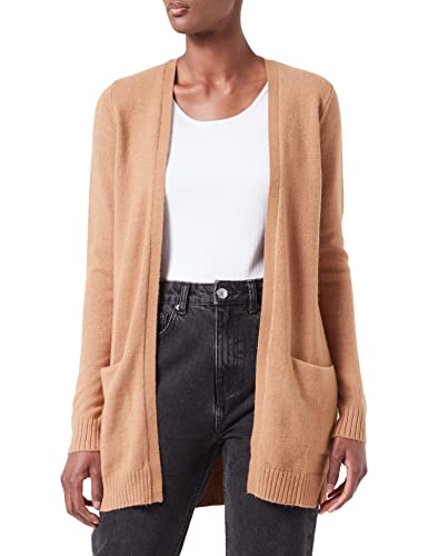 Vila Kobiety Viril Open L/s Knit Cardigan - Noos Kardigan, Tigers Eye, S